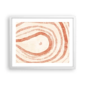 Affiche dans un cadre blanc - Poster - Cercles de corail – composition - 50x40 cm