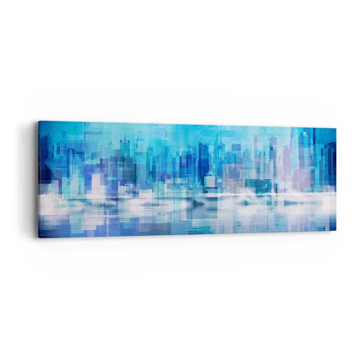 Impression sur toile - Image sur toile - Noyé dans le bleu - 90x30 cm