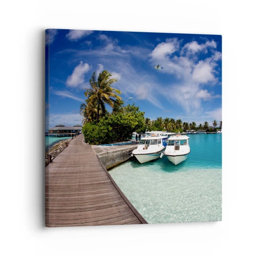 Impression sur toile - Image sur toile - Et cependant, le paradis existe bien - 30x30 cm