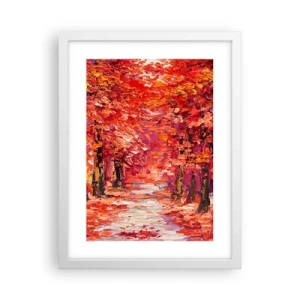 Affiche dans un cadre blanc - Poster - Impression d'automne - 30x40 cm