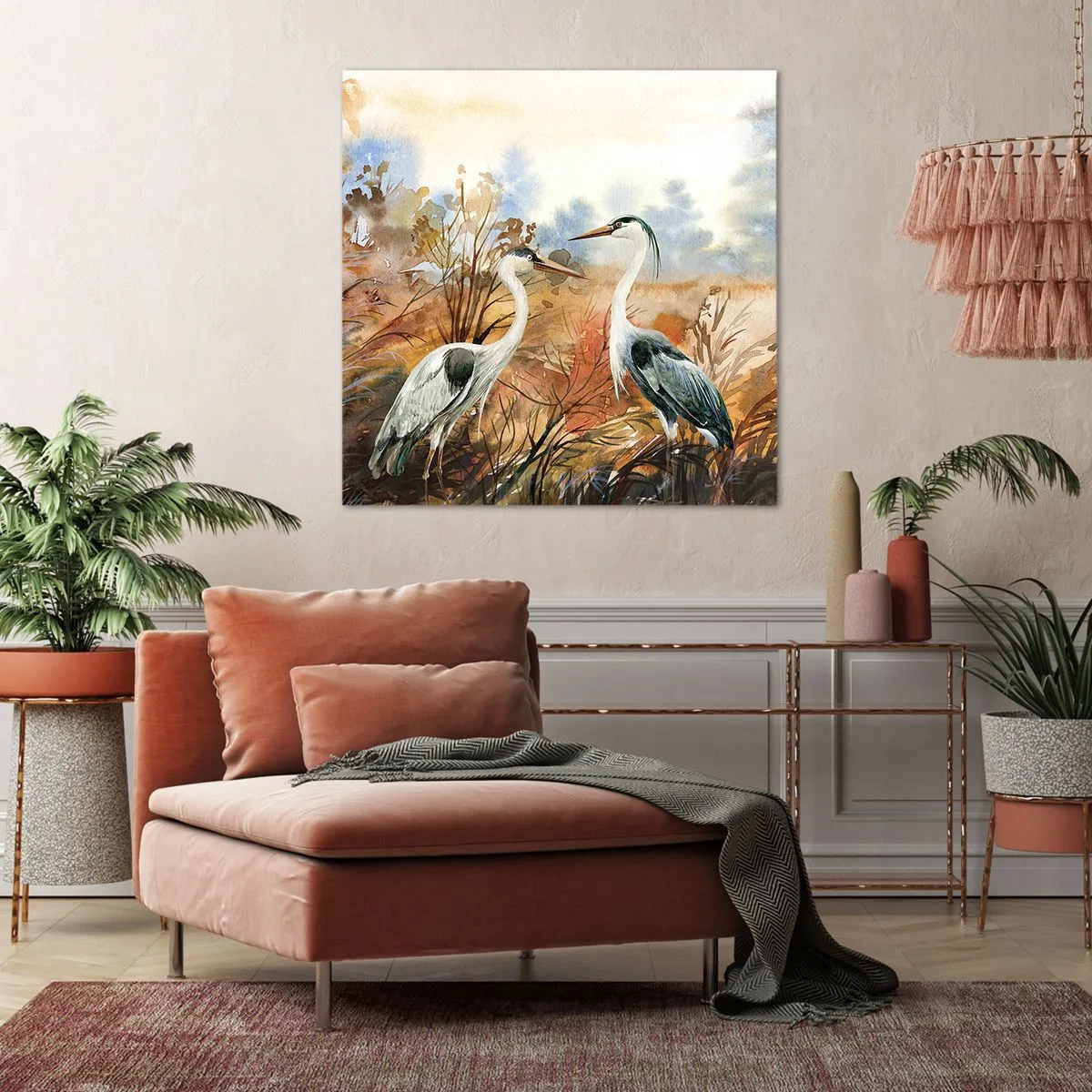 Impression sur toile - Image sur toile - Jusqu'où en automne ? - 30x30 cm