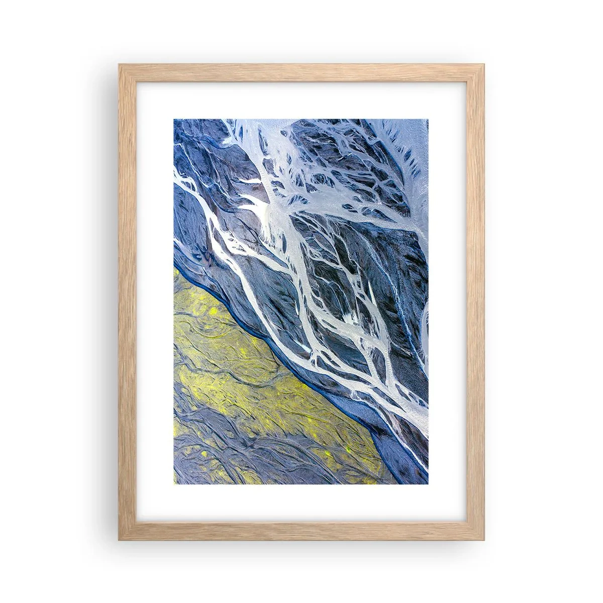 Affiche dans un chêne clair - Poster - Peintures rupestres de la nature - 30x40 cm