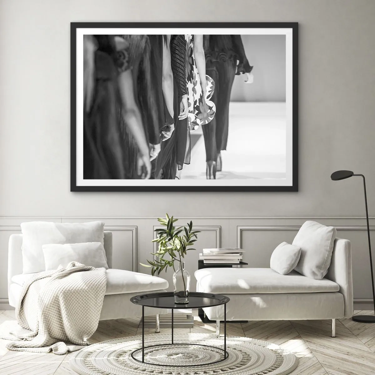 Affiche dans un cadre noir - Poster - Un défilé stylé - 91x61 cm
