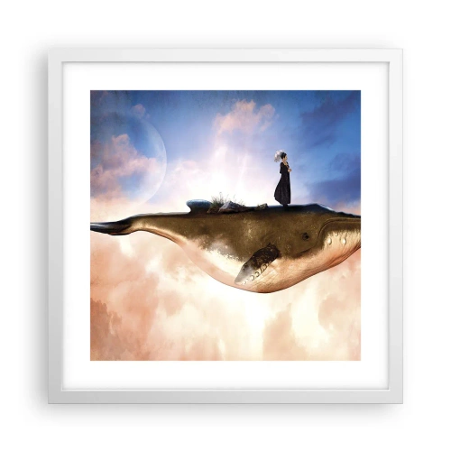Affiche dans un cadre blanc - Poster - Voyage irréel - 40x40 cm