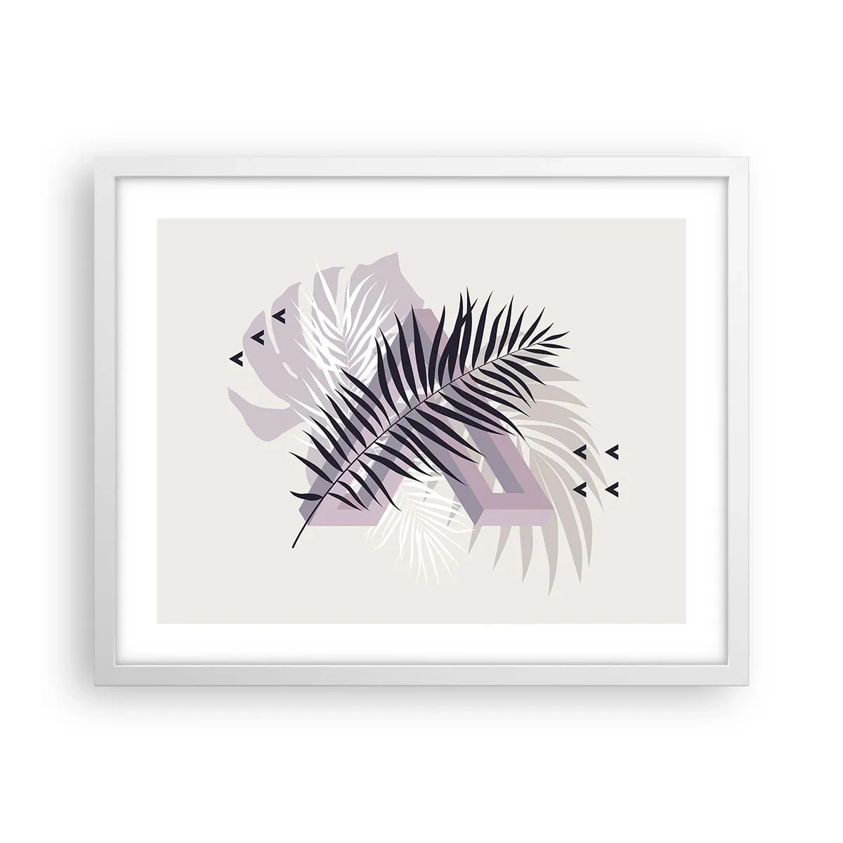 Affiche dans un cadre blanc - Poster - L'ombre de l'obscurité - 50x40 cm