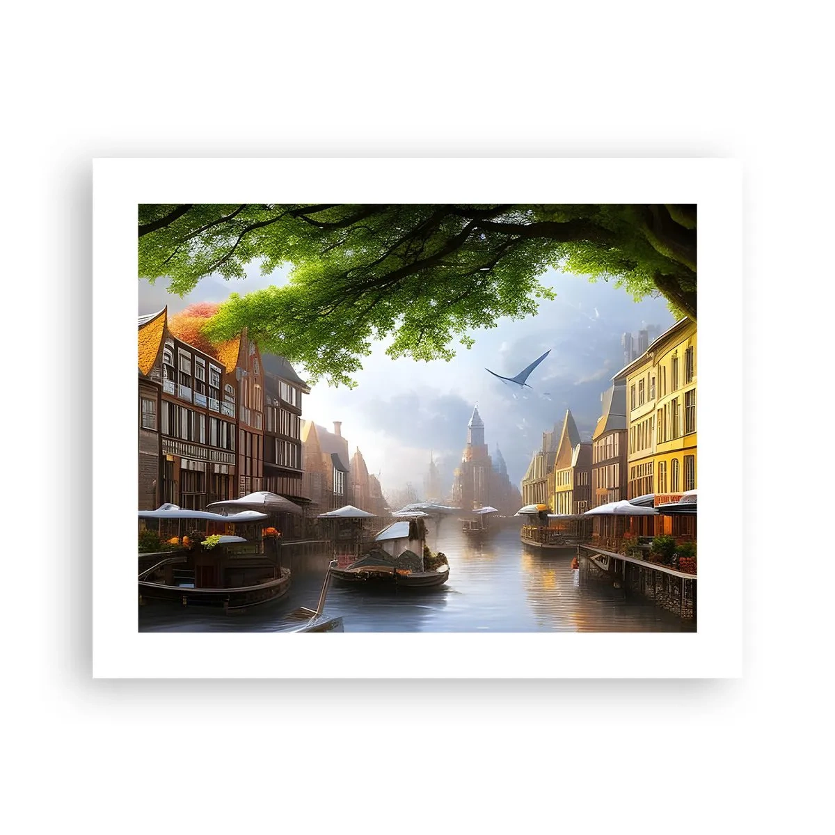 Affiche - Poster - Paysage urbain néerlandais - 50x40 cm