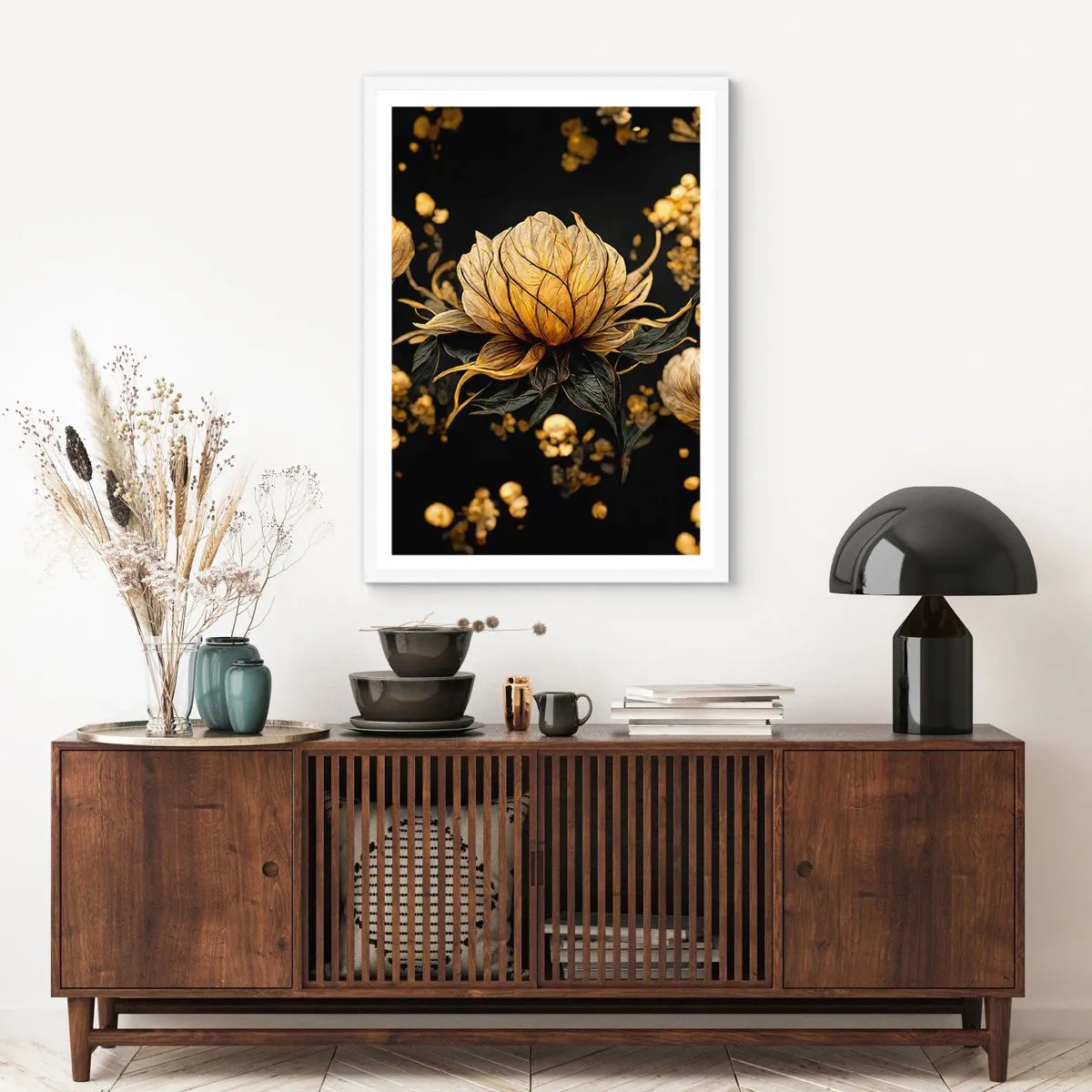 Affiche dans un cadre blanc - Poster - Fragilité subtile - 30x40 cm