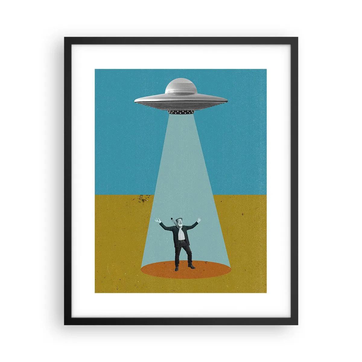 Affiche dans un cadre noir - Poster - Rencontre proche - 40x50 cm