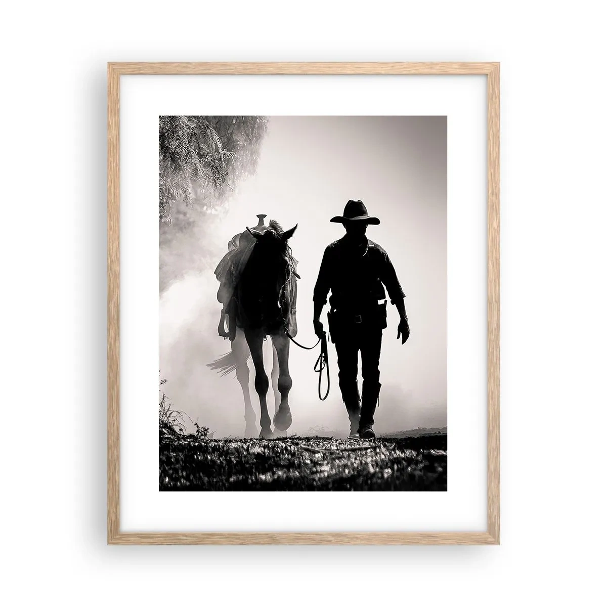 Affiche dans un chêne clair - Poster - Matinée texane - 40x50 cm