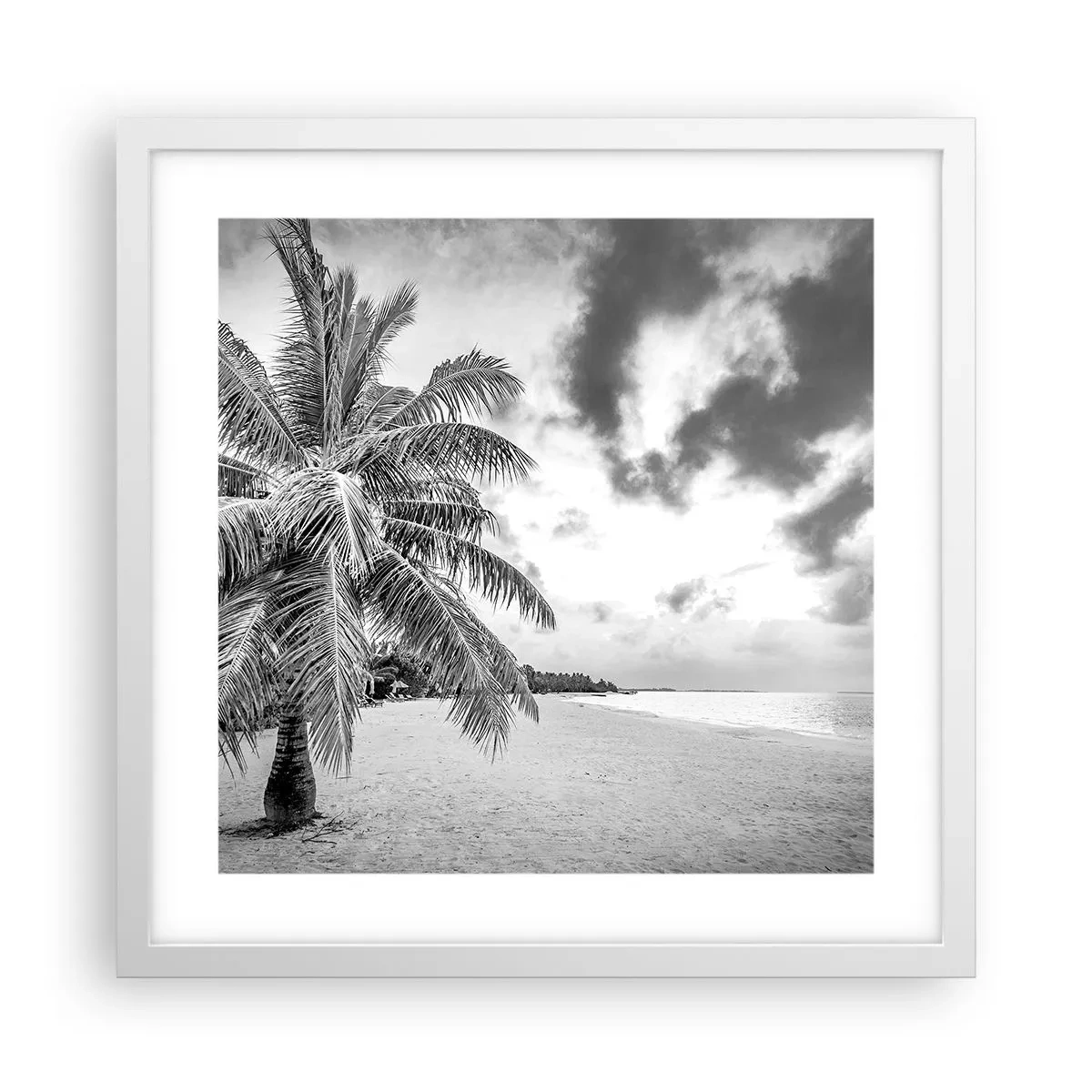 Affiche dans un cadre blanc - Poster - Quand tu aspires à la solitude - 40x40 cm