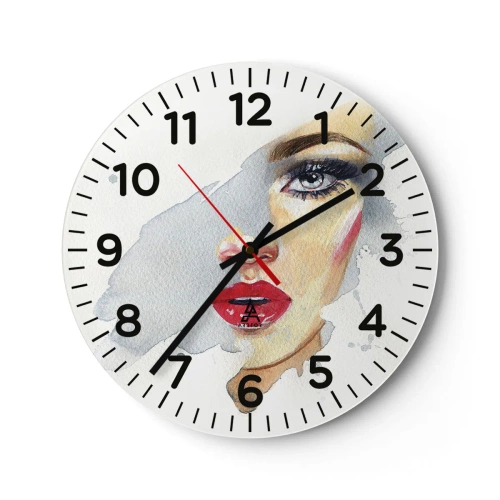 Horloge murale - Pendule murale - Reflet dans une goutte d'eau - 40x40 cm