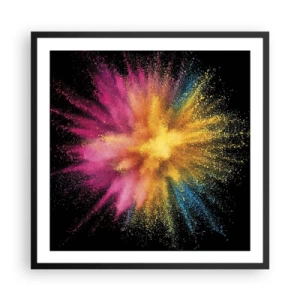 Affiche dans un cadre noir - Poster - Origine des couleurs - 60x60 cm