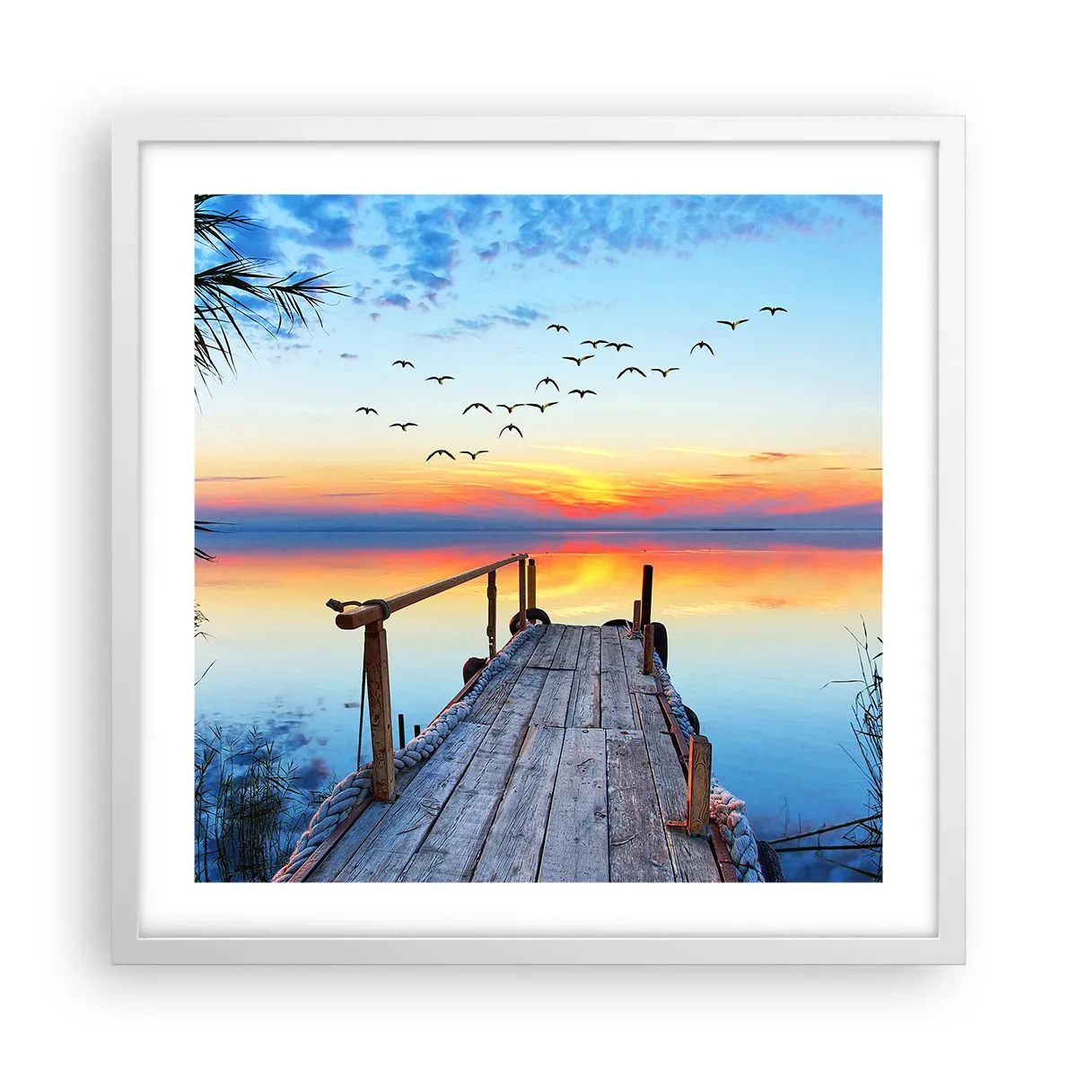 Affiche dans un cadre blanc - Poster - Il est temps de rentrer... - 50x50 cm