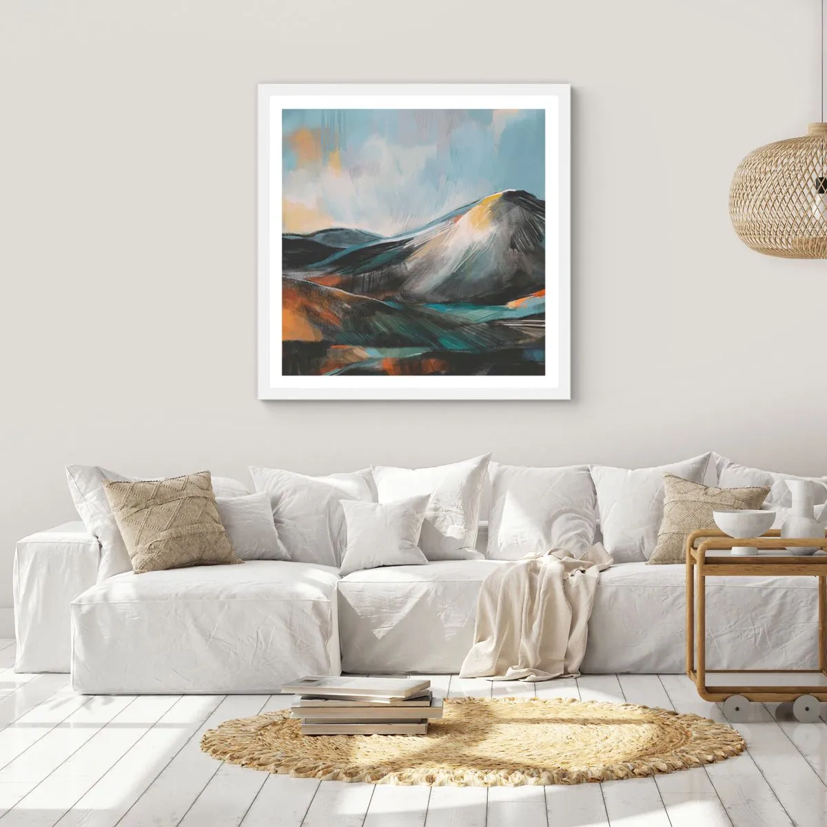 Affiche dans un cadre blanc - Poster - Brut et beau - 40x40 cm