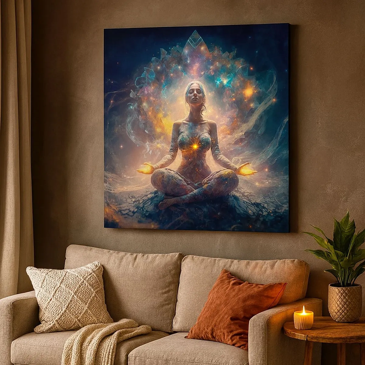 Impression sur toile - Image sur toile - Flux de bonne énergie - 30x30 cm