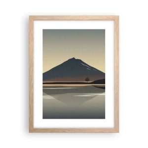 Affiche dans un chêne clair - Poster - Reflet de miroir - 30x40 cm
