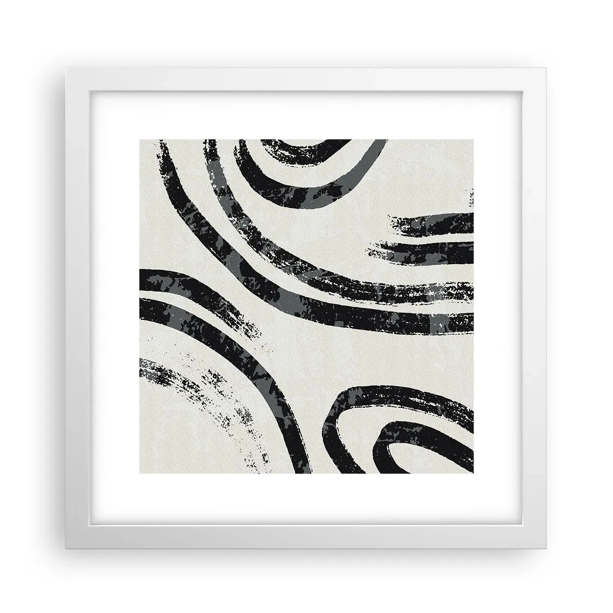 Affiche dans un cadre blanc - Poster - À moitié arrêté - 30x30 cm