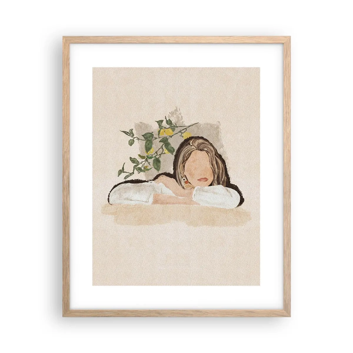 Affiche dans un chêne clair - Poster - La beauté du sud - 40x50 cm