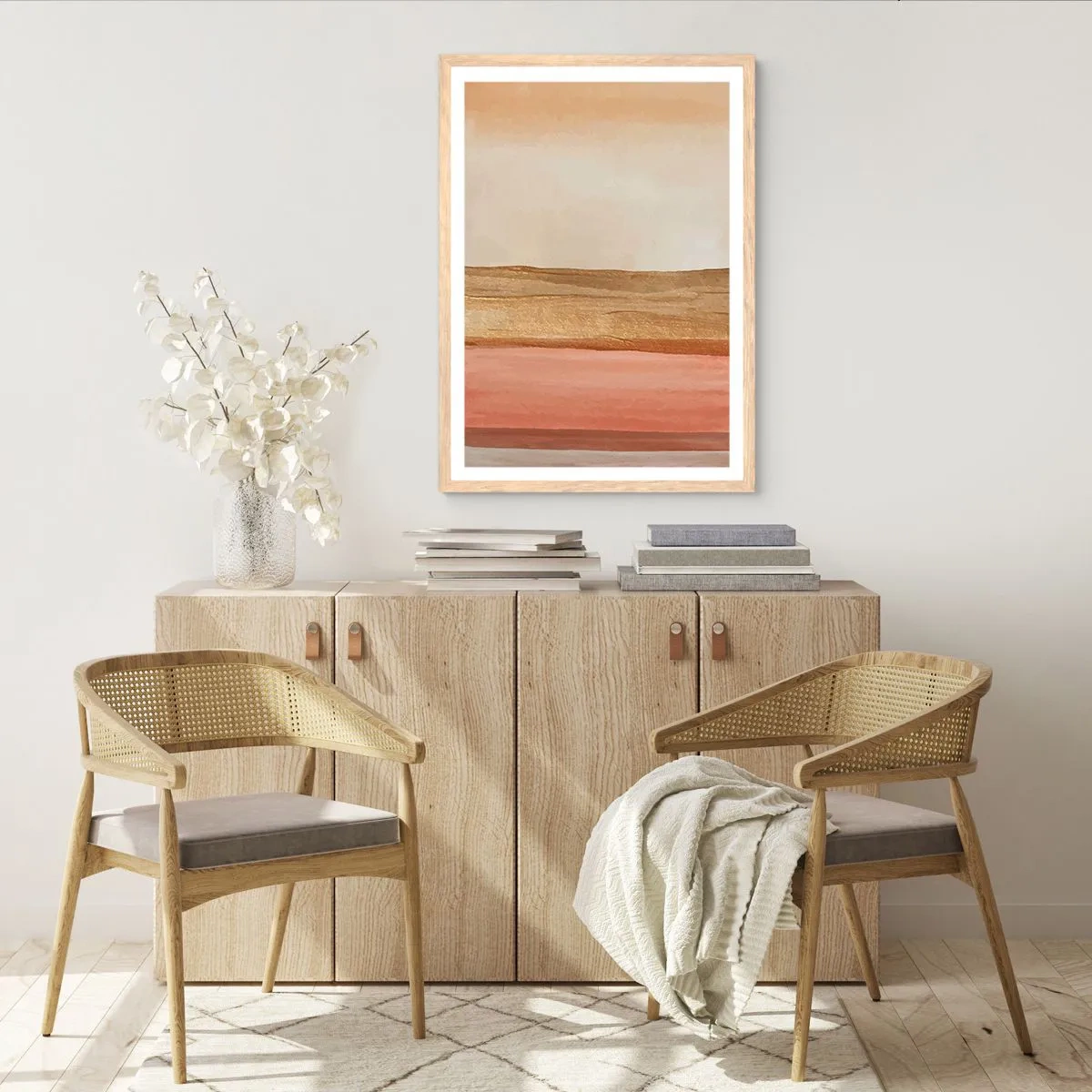 Affiche dans un chêne clair - Poster - Composition verticale - 70x100 cm