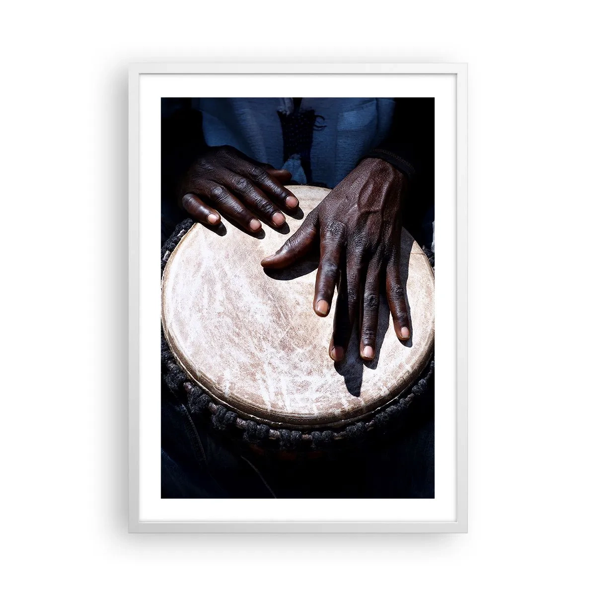 Affiche dans un cadre blanc - Poster - Vis à son rythme - 50x70 cm
