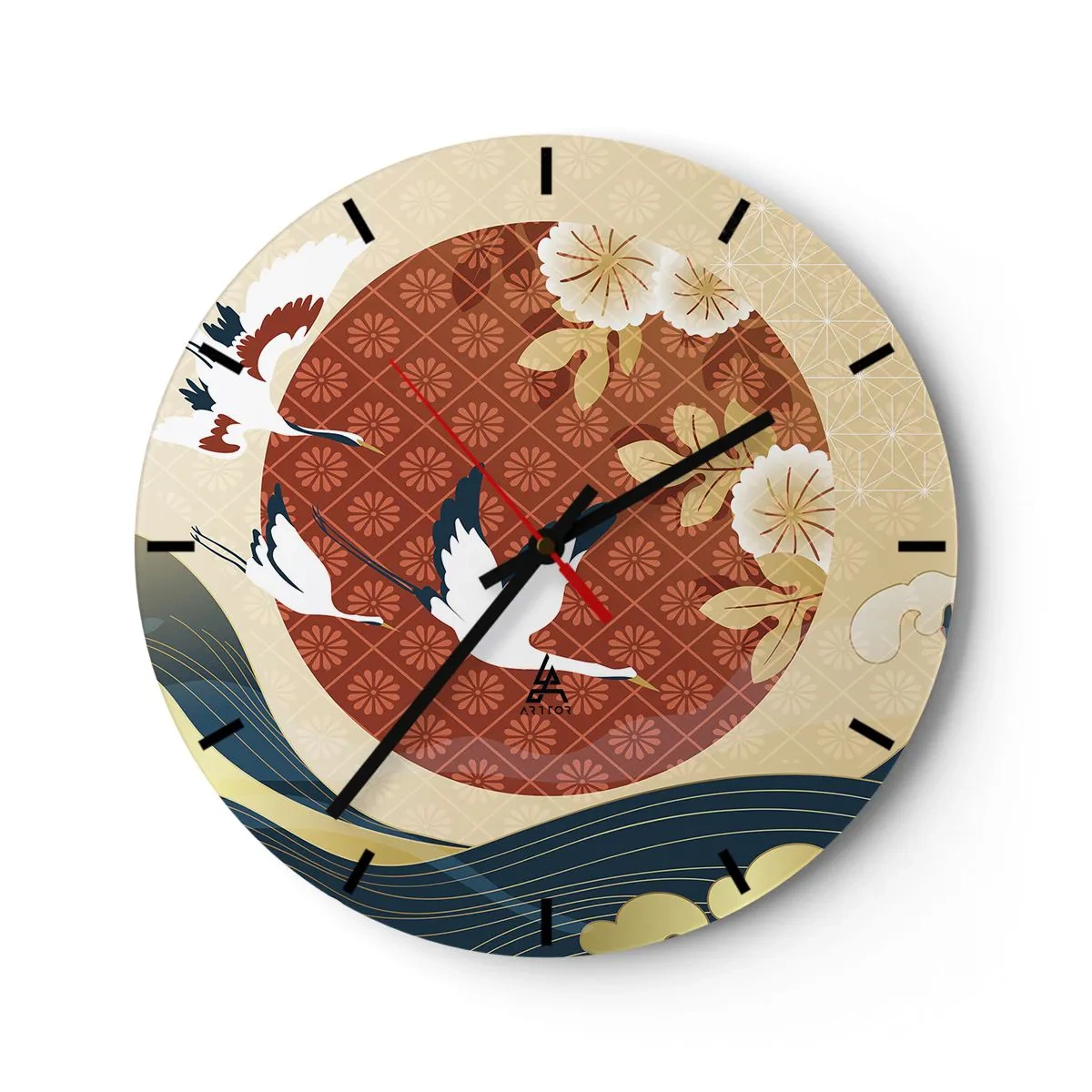 Horloge murale - Pendule murale - Conte japonnais - 40x40 cm
