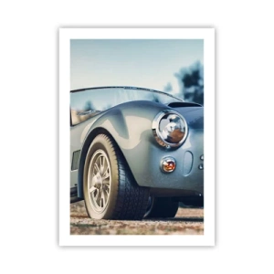 Affiche - Poster - Une voiture rétro classique sur un fond flou - 50x70cm - Ce qui compte c'est le style - Décoration murale moderne pour le salon et la chambre ARTTOR