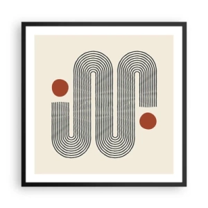 Affiche dans un cadre noir - Poster - Du début à la fin - 60x60 cm