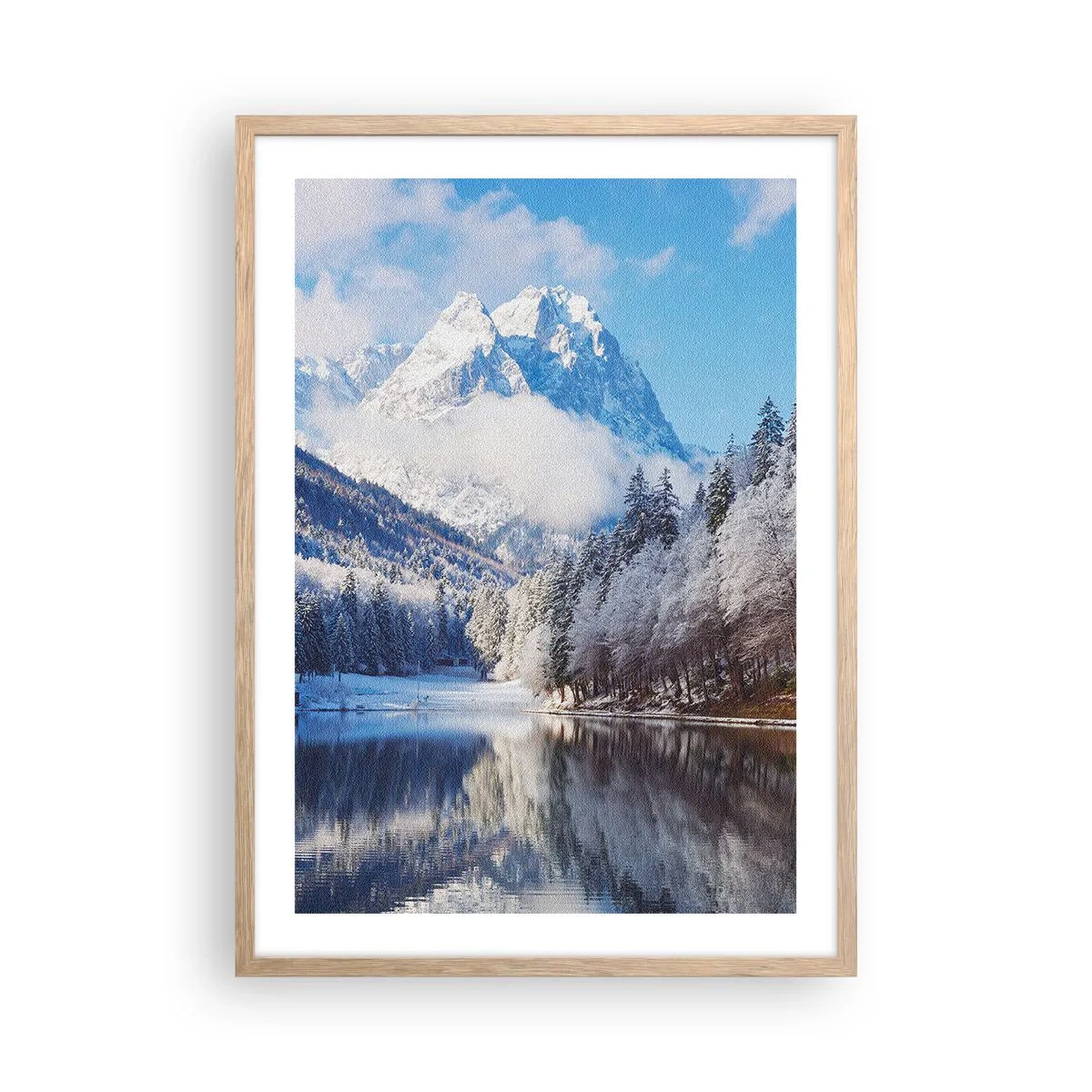 Affiche dans un chêne clair - Poster - Protecteur de la neige - 50x70 cm