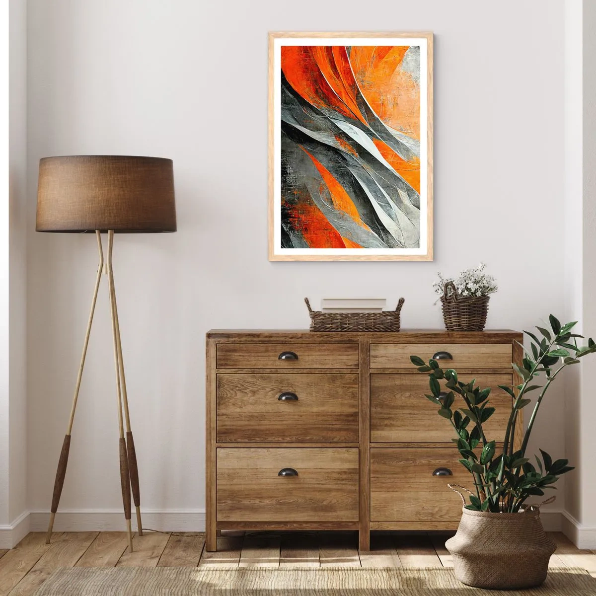 Affiche dans un chêne clair - Poster - Chaleur et froid - 70x100 cm