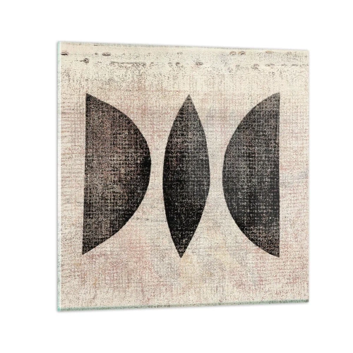 Impression sur verre - Image sur verre - Abstraction ethnique - 30x30 cm