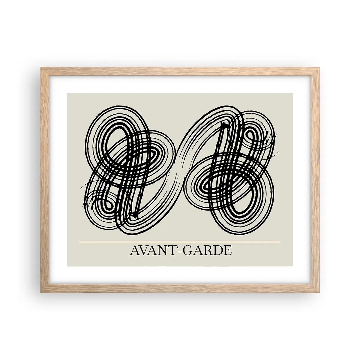 Affiche dans un chêne clair - Poster - C'est venu spontanément - 50x40 cm