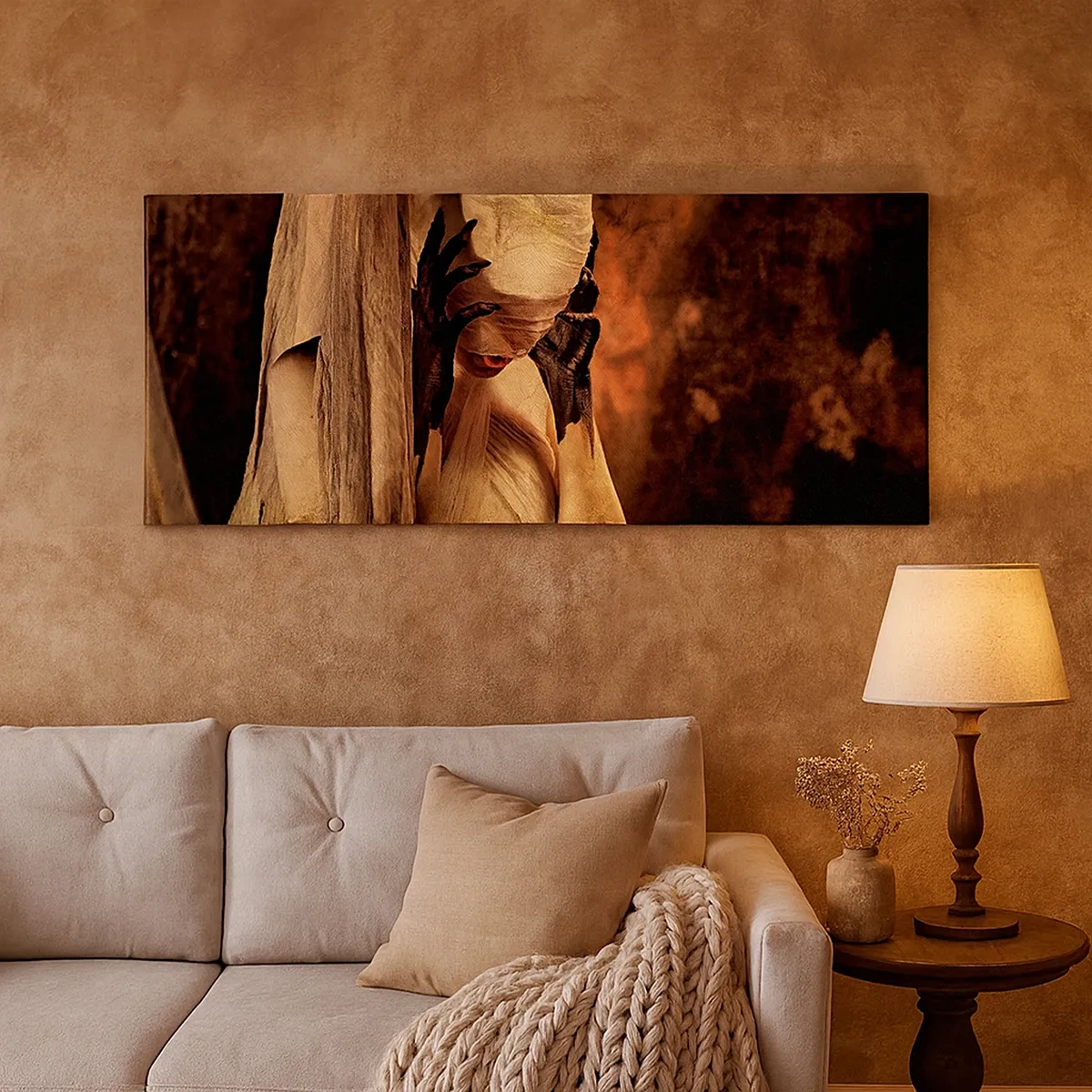 Impression sur toile - Image sur toile - Entre le bon et le mauvais - 30x30 cm