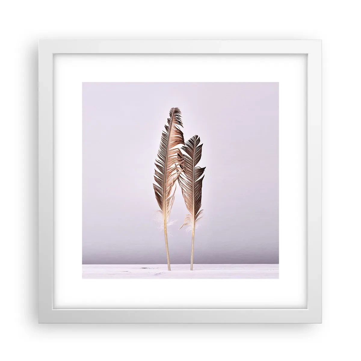 Affiche dans un cadre blanc - Poster - Face au néant - 30x30 cm