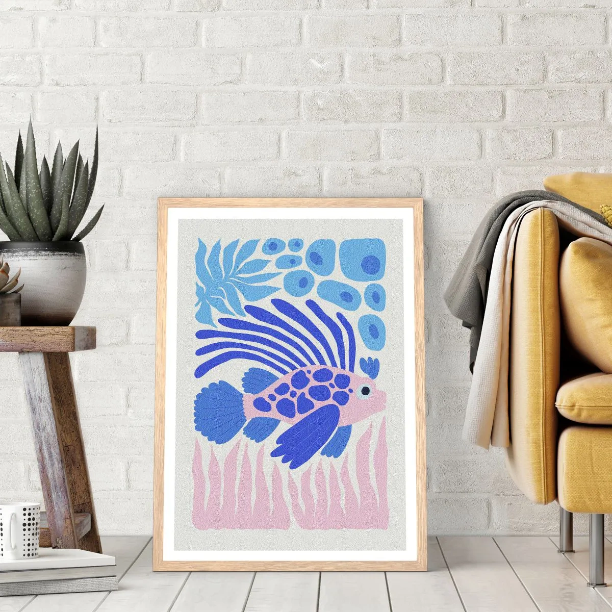 Affiche dans un chêne clair - Poster - Dans son élément - 70x100 cm