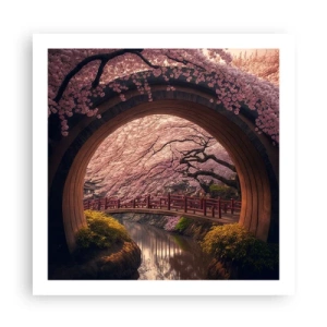 Affiche - Poster - Printemps japonais - 60x60 cm