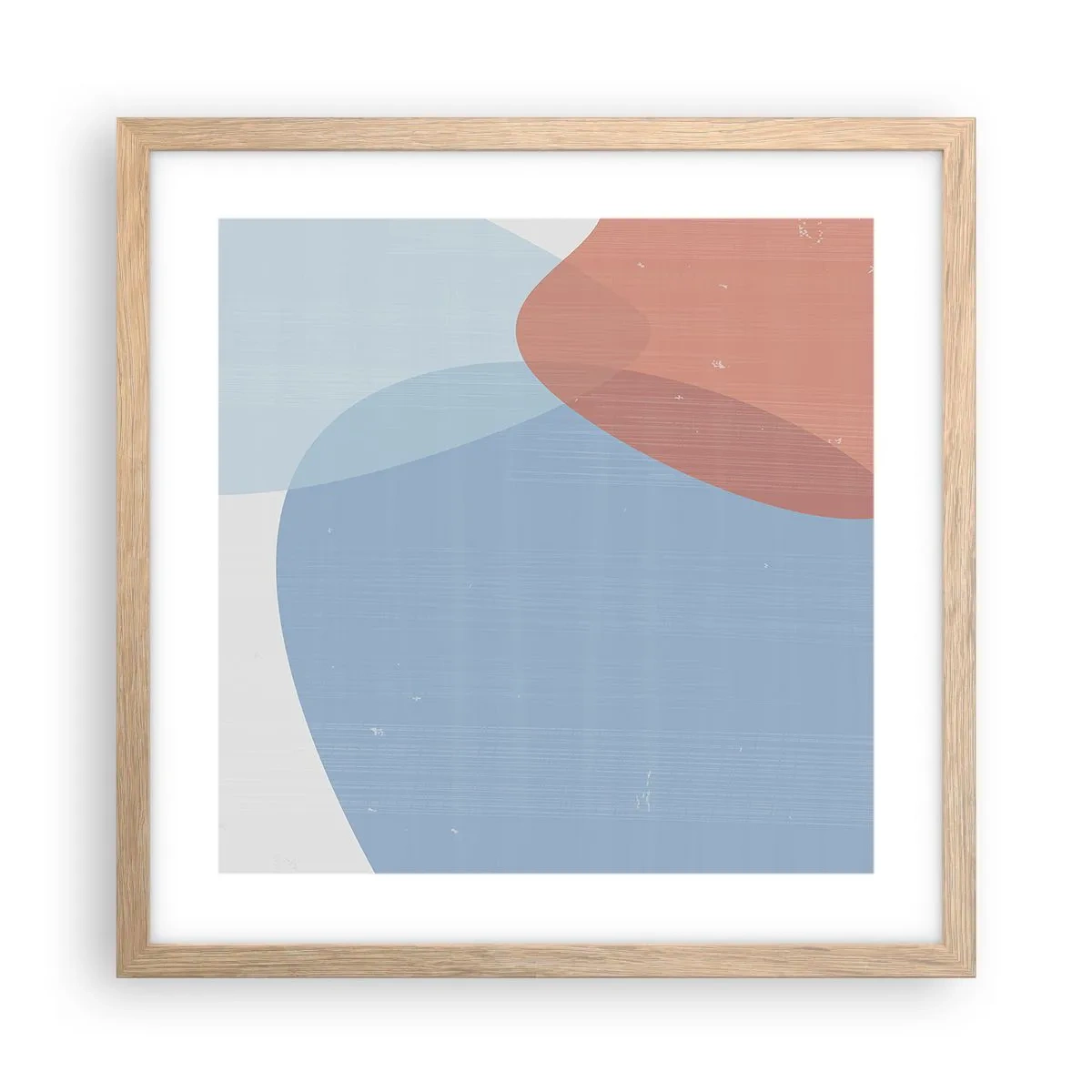 Affiche dans un chêne clair - Poster - Relations pastel - 40x40 cm