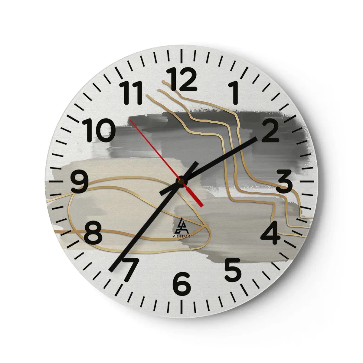 Horloge murale - Pendule murale - Durée et mouvement - 30x30 cm