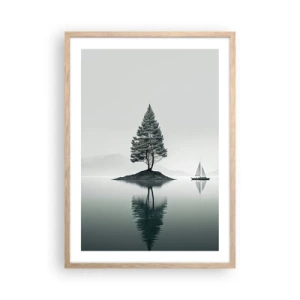 Affiche dans un chêne clair - Poster - Un rêve somnolent - 50x70 cm