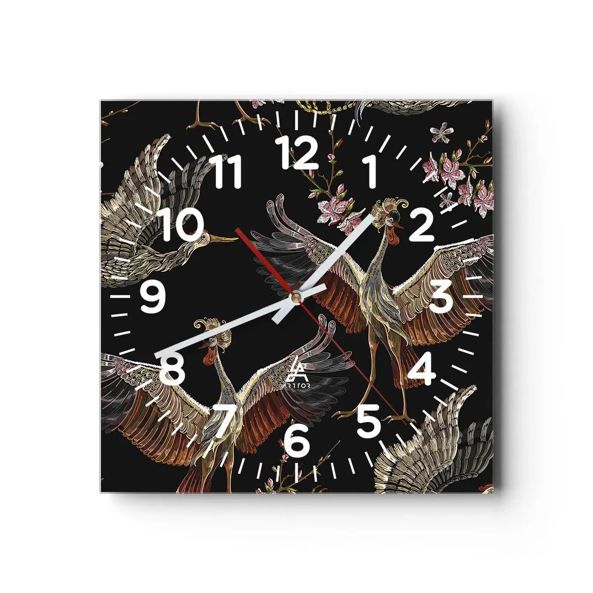 Horloge murale - Pendule murale - Un oiseau de conte de fées - 30x30 cm