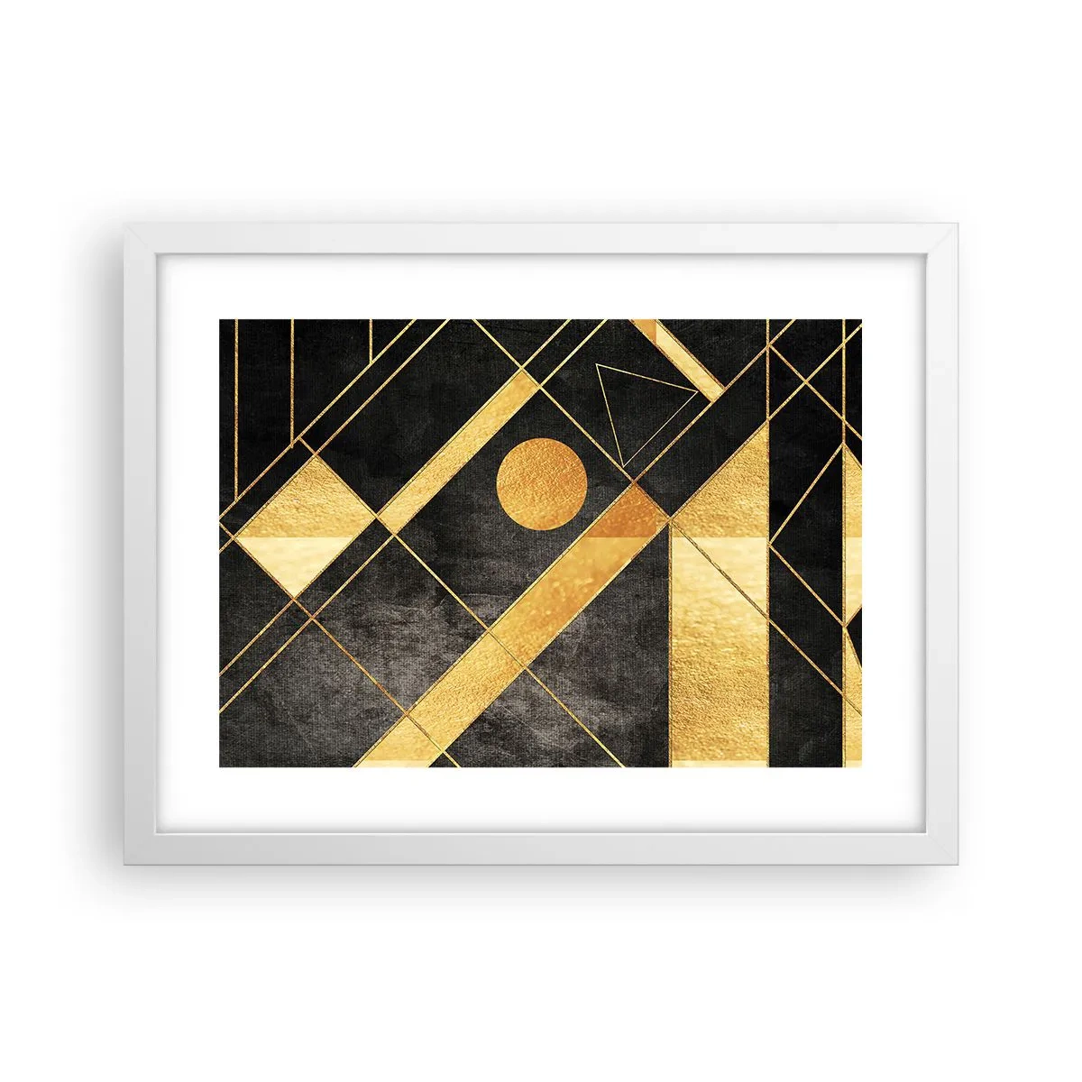 Affiche dans un cadre blanc - Poster - Soleil du désert - 40x30 cm