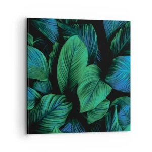 Impression sur toile - Image sur toile - Dans la foule verte - 70x70 cm