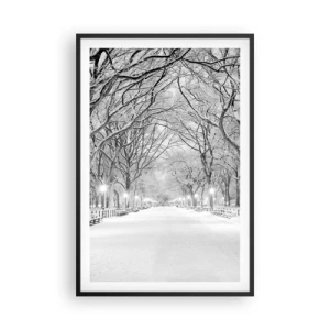 Affiche dans un cadre noir - Poster - Les quatres saisons – l’hiver - 61x91 cm