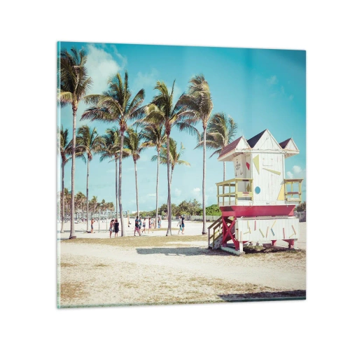 Impression sur verre - Image sur verre - Une belle journée devant toi - 70x70 cm