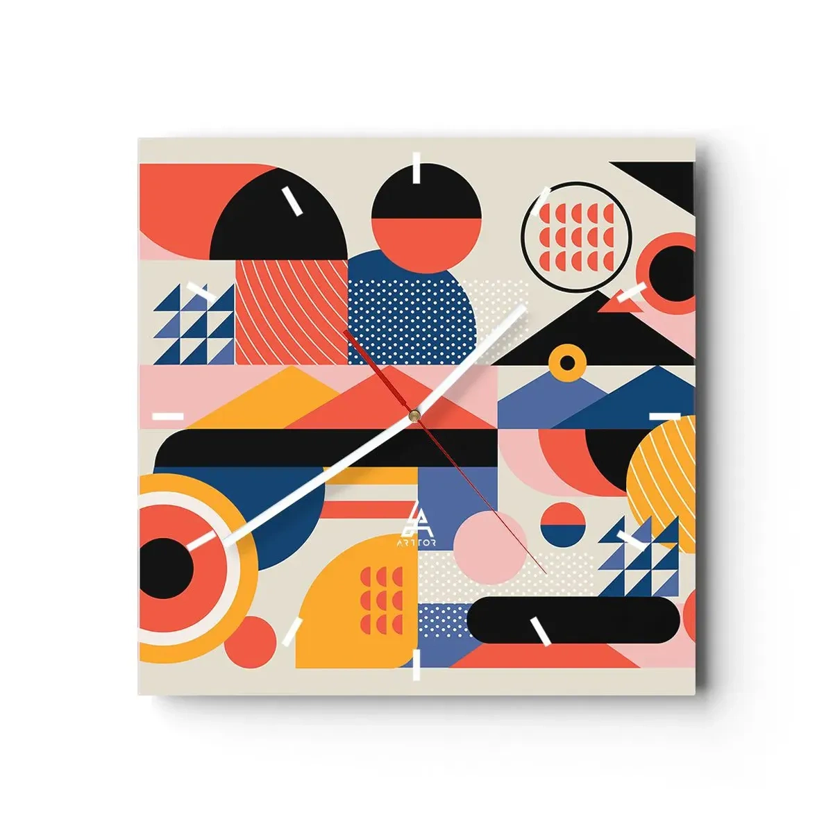 Horloge murale - Pendule murale - Composition : jouer - 40x40 cm