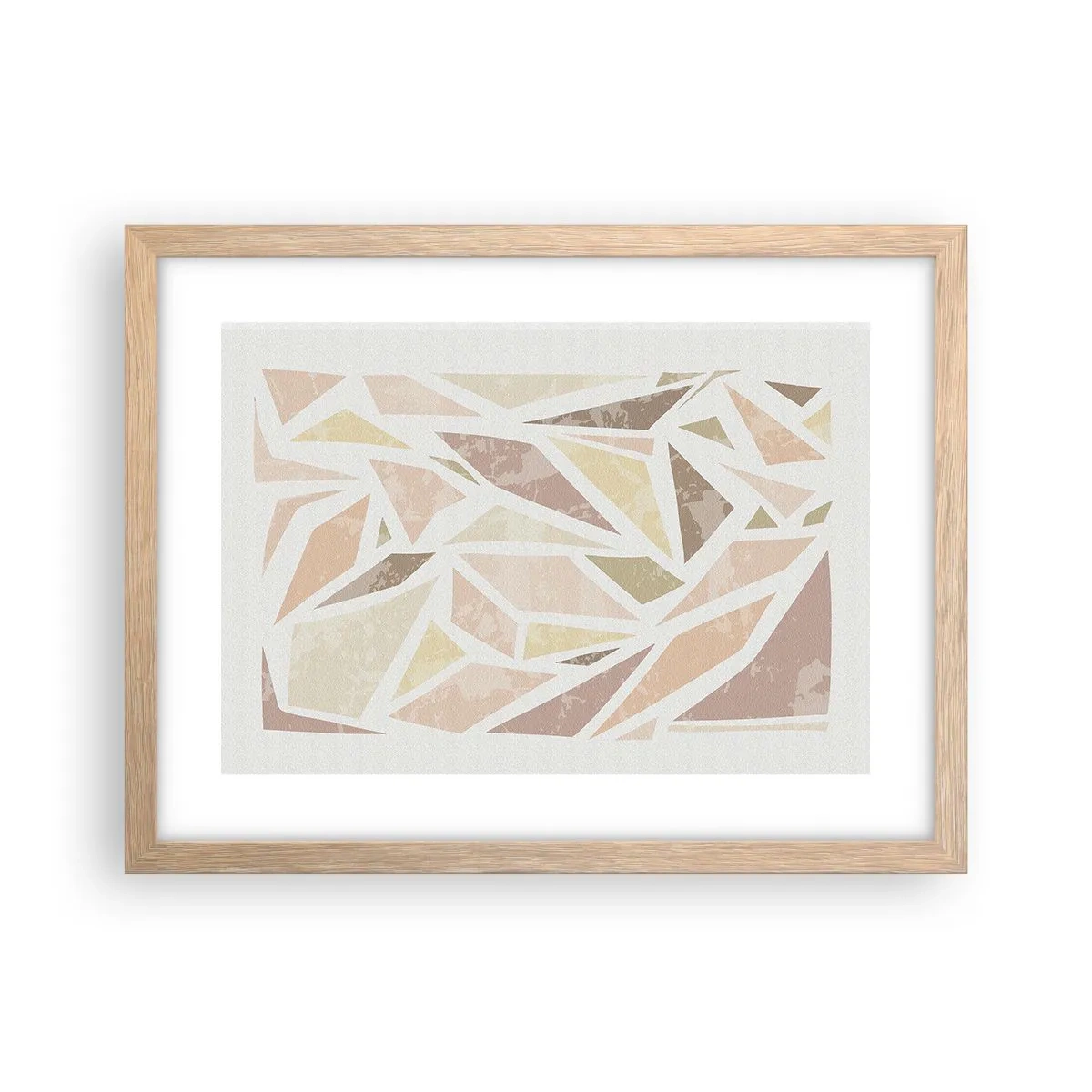 Affiche dans un chêne clair - Poster - Composition de vitraux - 40x30 cm