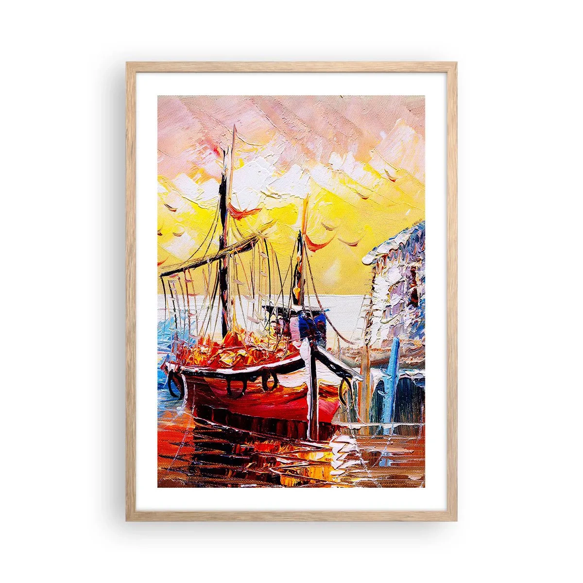 Affiche dans un chêne clair - Poster - Bon retour - 50x70 cm