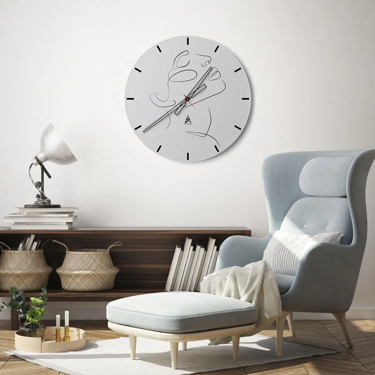 Horloge murale - Pendule murale - Méandre du rêve - 30x30 cm