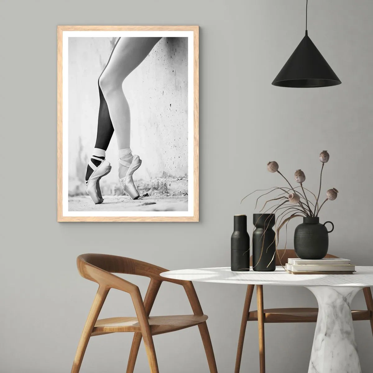 Affiche dans un chêne clair - Poster - Ballerine, voilà ! - 70x100 cm