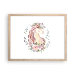 Affiche dans un chêne clair - Poster - Invitation au monde des contes de fées - 50x40 cm