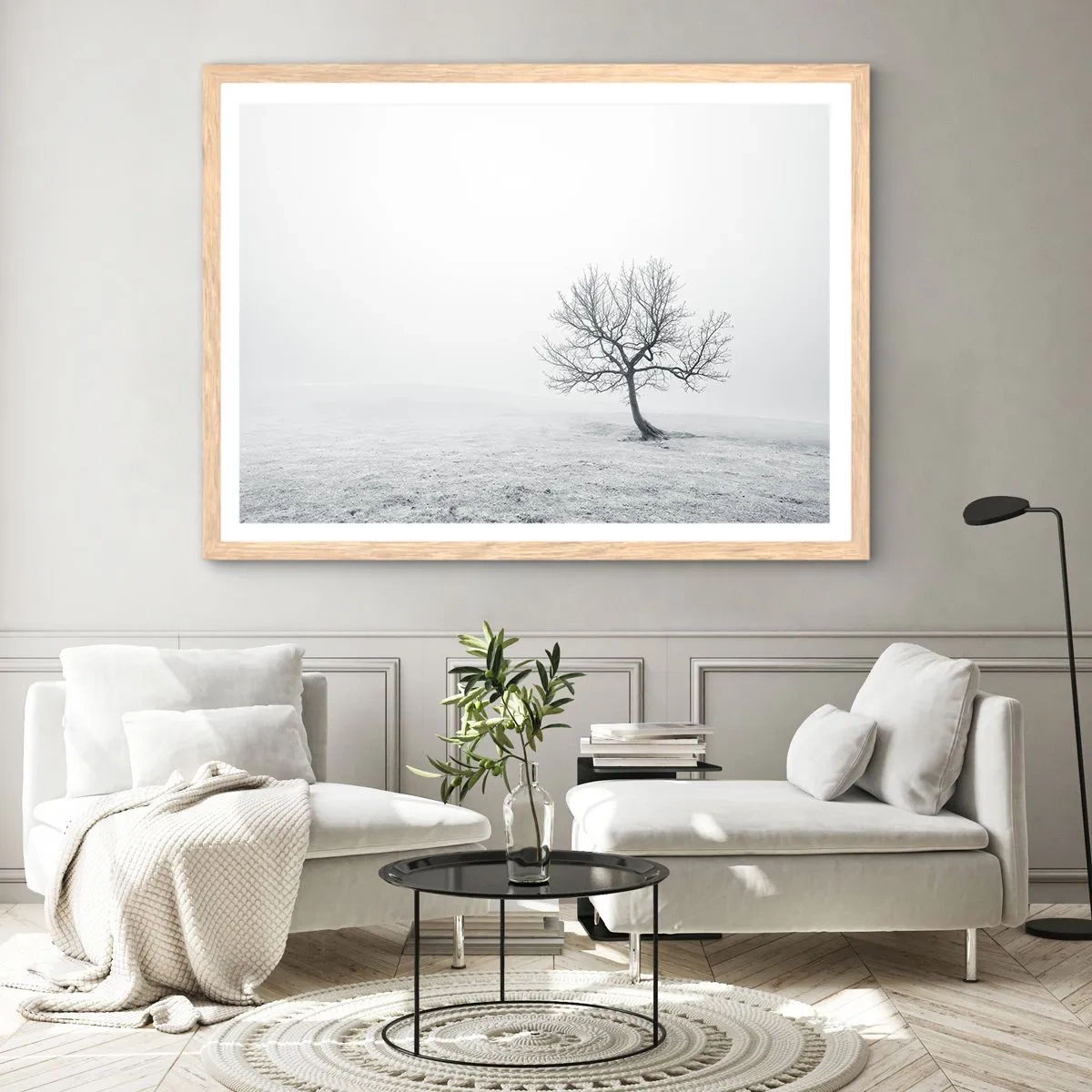 Affiche dans un chêne clair - Poster - Contre le néant - 40x30 cm